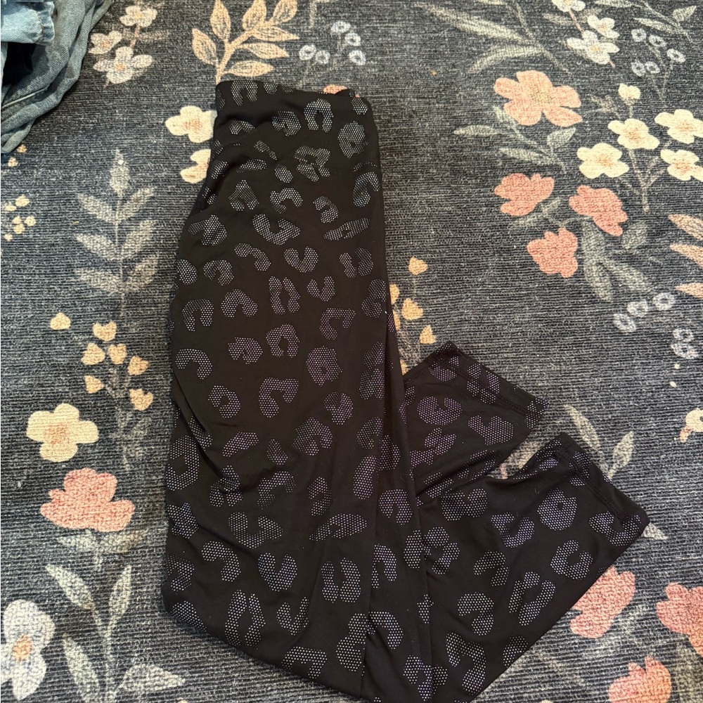 Black Leopard Print Leggings